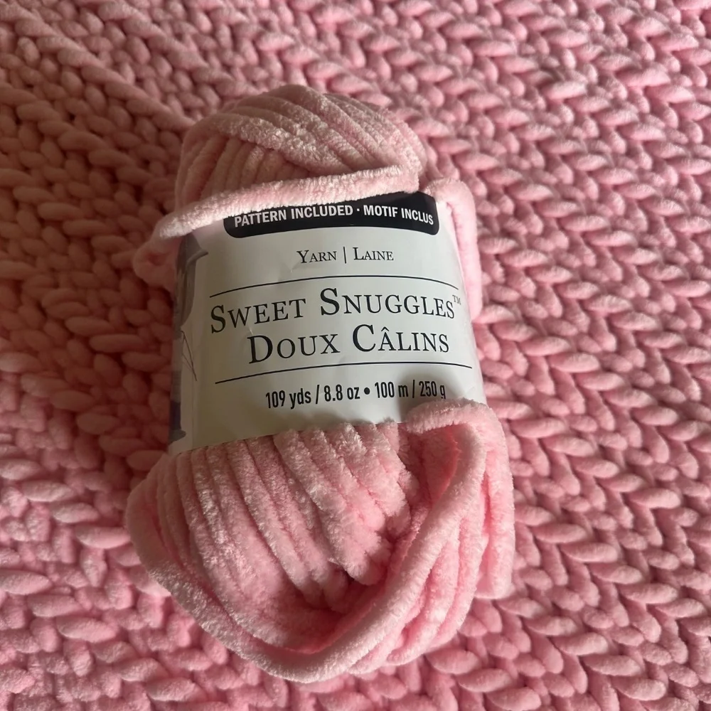 Handmade Plush Crocheted Pink Blanket | Soft Throw | Approx. 52” x 47”